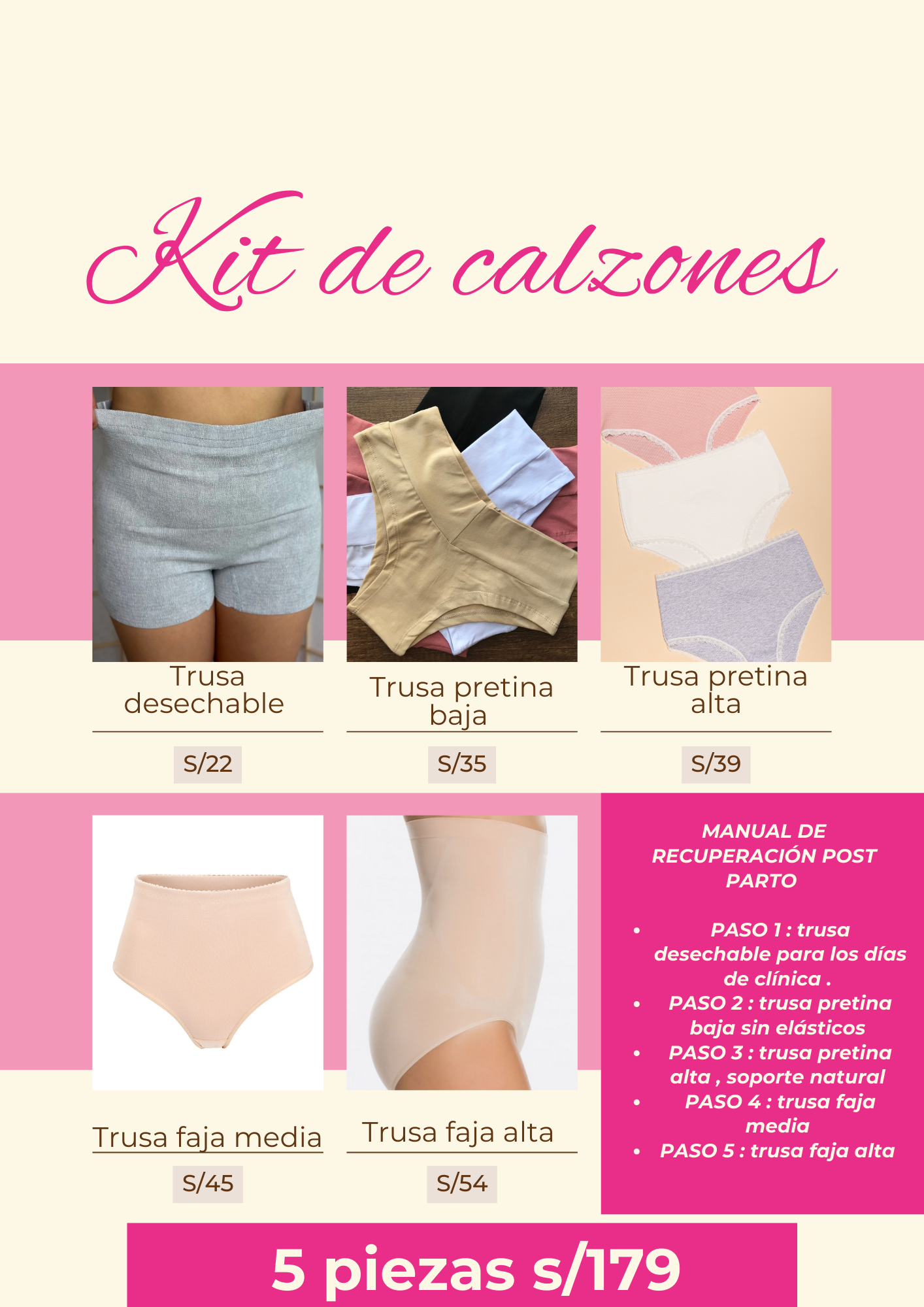 kit de calzones