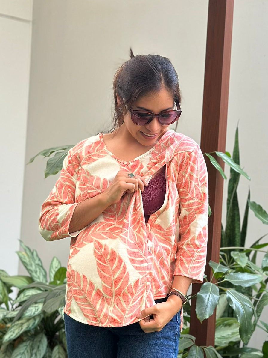 Blusa broderie herbal